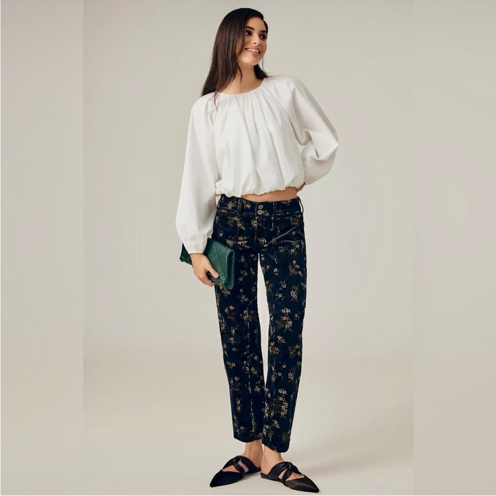 Anthropologie The Wanderer Mid Rise Pilcro Floral Corduroy Pant - Picture 3 of 6